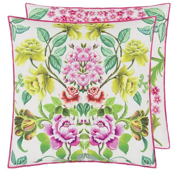 Eleonora Linen Cushion - Fuchsia